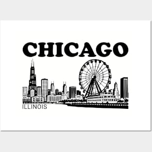 Chicago Cityscape Posters and Art